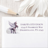 Unicorn Fantasy | Adres Magische Waterverf Etiket (Insitu)