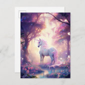 Unicorn Fantasy Art Briefkaart (Voorkant / Achterkant)