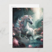 Unicorn Fantasy Art Briefkaart (Voorkant / Achterkant)