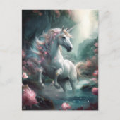Unicorn Fantasy Art Briefkaart (Voorkant)