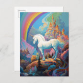 Unicorn Fantasy Art Briefkaart (Voorkant / Achterkant)