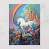 Unicorn Fantasy Art Briefkaart (Voorkant)