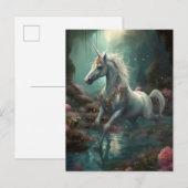 Unicorn Fantasy Art Briefkaart (Voorkant / Achterkant)