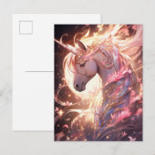 Unicorn Fantasy Art Briefkaart (Voorkant / Achterkant)