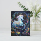 Unicorn Fantasy Art Briefkaart (Staand voorkant)