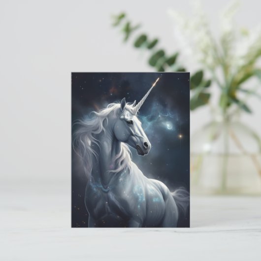 Unicorn Fantasy Art Briefkaart (Staand voorkant)