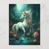 Unicorn Fantasy Art Briefkaart (Voorkant)