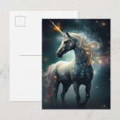 Unicorn Fantasy Art Briefkaart (Voorkant / Achterkant)
