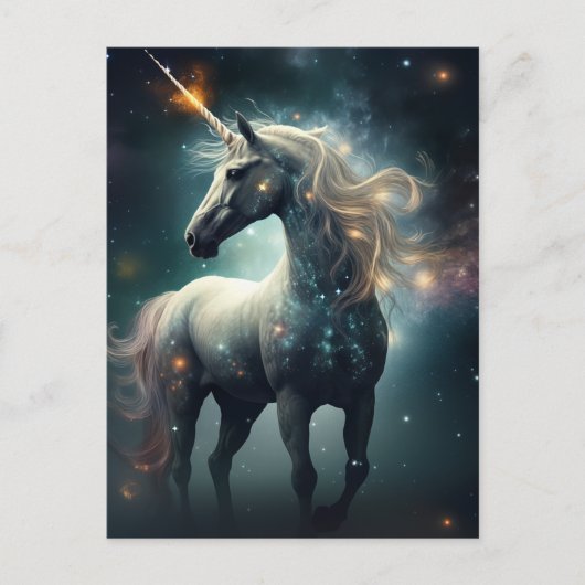 Unicorn Fantasy Art Briefkaart (Voorkant)