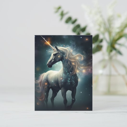 Unicorn Fantasy Art Briefkaart (Staand voorkant)