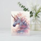 Unicorn Fantasy Art Briefkaart (Staand voorkant)