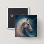 Unicorn Fantasy Art Button (Voorkant /achterkant)