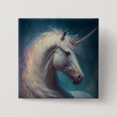 Unicorn Fantasy Art Button (Voorkant)