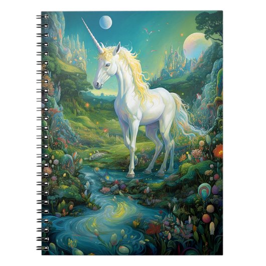 Unicorn Fantasy Art Notitieboek (Voorkant)