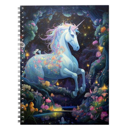 Unicorn Fantasy Art Notitieboek (Voorkant)
