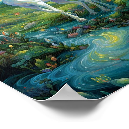 Unicorn Fantasy Art Poster (Hoek)