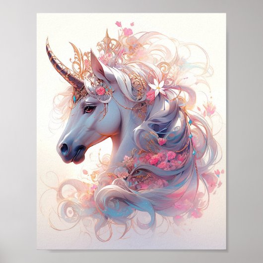 Unicorn Fantasy Art Poster (Voorkant)
