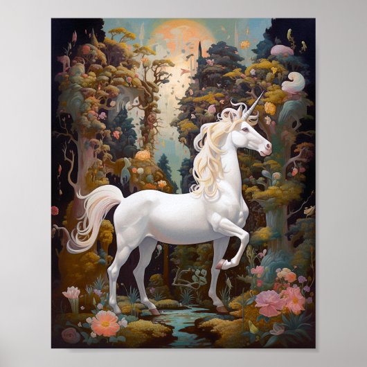 Unicorn Fantasy Art Poster (Voorkant)