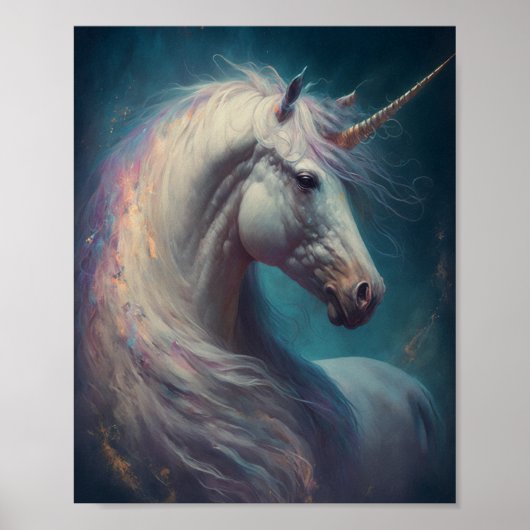 Unicorn Fantasy Art Poster (Voorkant)