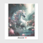 Unicorn Fantasy Art Sticker (Vel)