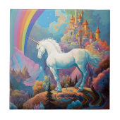 Unicorn Fantasy Art Tegeltje (Voorkant)