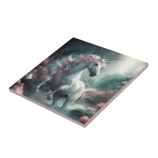 Unicorn Fantasy Art Tegeltje (Zijkant)