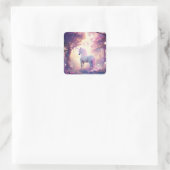 Unicorn Fantasy Art Vierkante Sticker (Tas)