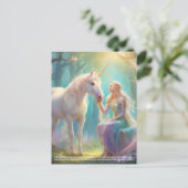 Unicorn Fantasy Briefkaart (Staand voorkant)