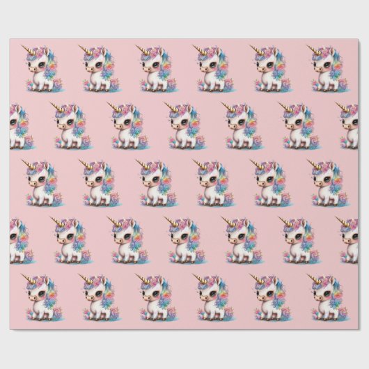 Unicorn Fantasy Cadeaupapier (Vlak)