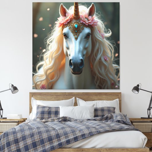 Unicorn Fantasy Canvas Afbeelding 2 (Insitu (Slaapkamer))