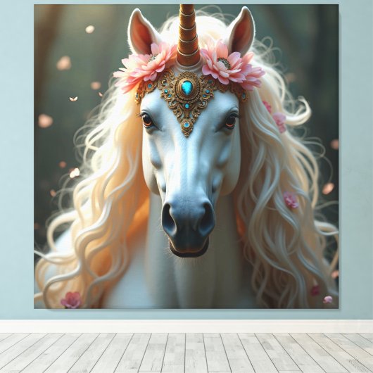 Unicorn Fantasy Canvas Afbeelding 2 (Insitu (Houten vloer))