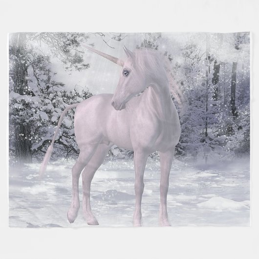Unicorn Fantasy Fleece Blanket (Voorkant (Horizontaal))