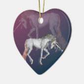 Unicorn Fantasy Keramisch Ornament (Links)