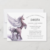 Unicorn Fantasy | Magische Paarse Waterverf Kaart (Voorkant)