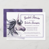 Unicorn Fantasy | Magische Paarse Waterverf Kaart (Voorkant / Achterkant)