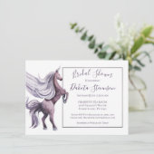 Unicorn Fantasy | Magische Paarse Waterverf Kaart (Staand voorkant)