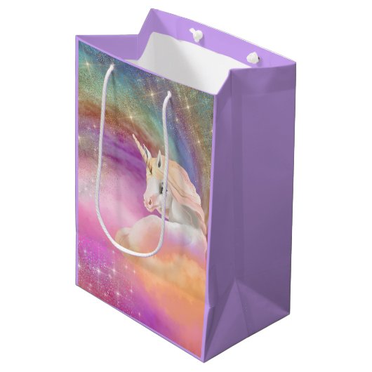 Unicorn Fantasy, onbuigzaam Medium Cadeauzakje (Voorkant Gekanteld)