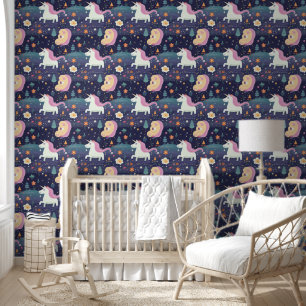 Unicorn Fantasy Pattern Behang