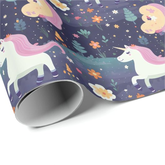 Unicorn Fantasy Pattern Cadeaupapier (Rol Hoek)