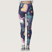 Unicorn Fantasy Pattern Leggings (Voorkant)