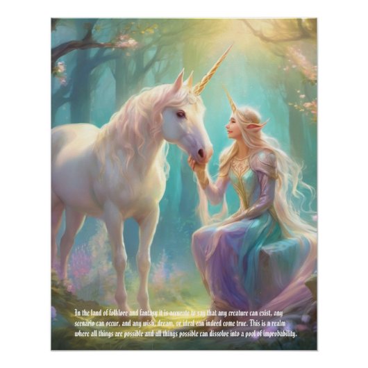 Unicorn Fantasy Perfect Poster (Voorkant)