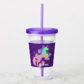 Unicorn  Fantasy Rainbow Gepersonaliseerde Acryli Acryl Drinkbeker (Voorkant)