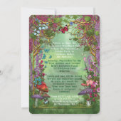 Unicorn Fantasy Woodland Verjaardagsfeest Kaart (Achterkant)