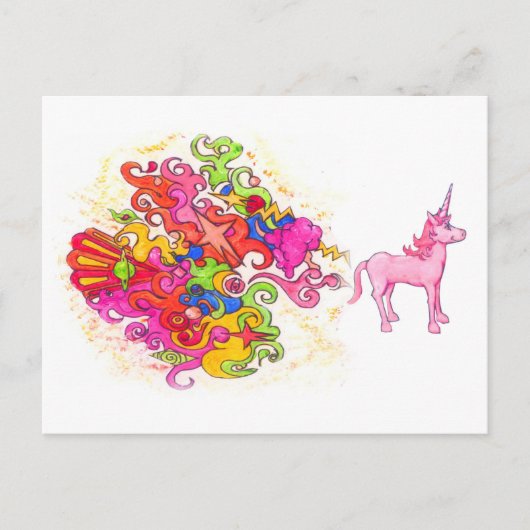 Unicorn Fart Briefkaart (Voorkant)