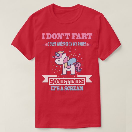 Unicorn Fart Humor T-shirt (Design voorkant)