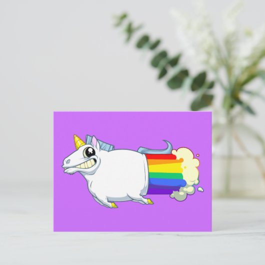 Unicorn Farts Briefkaart (Staand voorkant)