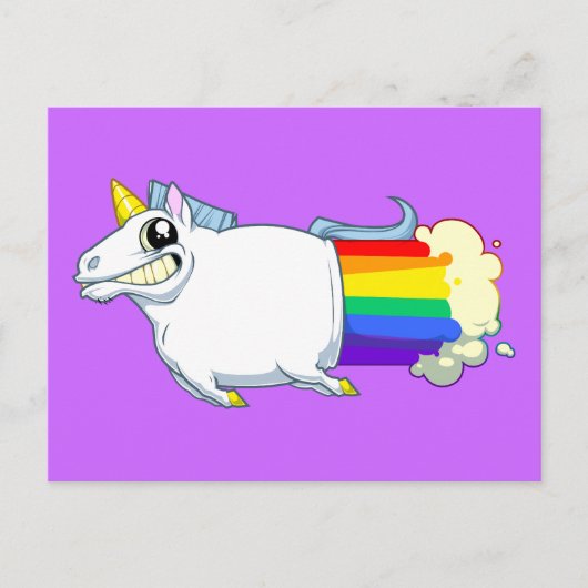 Unicorn Farts Briefkaart (Voorkant)