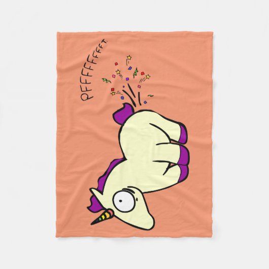 Unicorn Farts Fleece Deken (Voorkant)