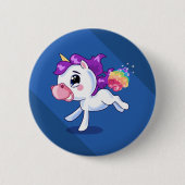 Unicorn Farts Ronde Button 5,7 Cm (Voorkant)