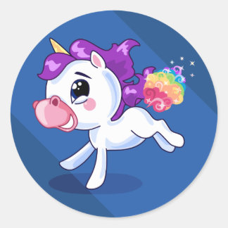 Unicorn Farts Ronde Sticker
